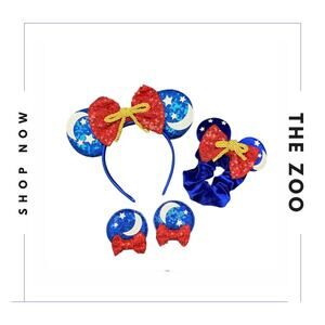 Headband Scrunchie Hairclips with‎ Mouse Ears Fantasia